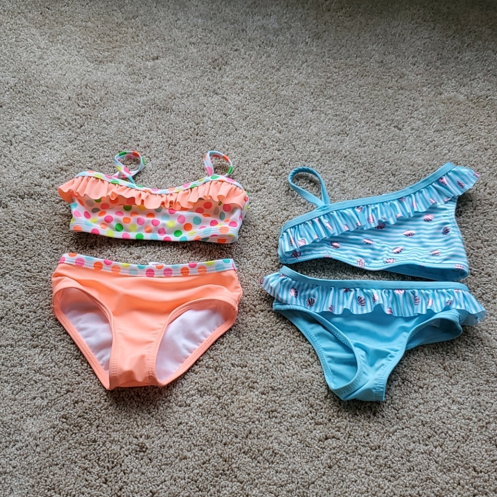 A set of Two 2 piece swim suits